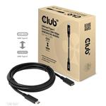 Club3D Prodlužovací kabel USB-C, 5Gbps, PD 60W, 1m, černý
