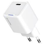 COLORWAY 1x USB-C/ síťová nabíječka/ GaN/ PD/ PPS/ 30W/ Bílá