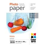 COLORWAY fotopapír/ matte 190g/m2, A4/ 20 listů