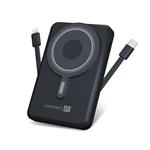 CONNECT IT 10000 mAh bezdrátová Powerbanka 1xUSB-C port/1xUSB-C + 1xLightning kabel VESMÍRNĚ ŠEDÁ