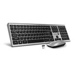 CONNECT IT bezdrátový set klávesnice + myš, CZ, stříbrno-černý