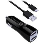 CONNECT IT USB autonabíječka, 2xUSB, 3.1A + 1A, včetně micro USB kabelu