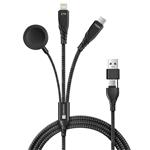 CONNECT IT Wirez 6v1, nabíjecí kabel USB-C, Lightning, Apple Watch, 1.25m, černá
