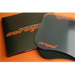 Corepad Glass MousePad, skleněná podložka pod myš, černo-oranžová