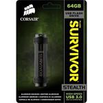 Corsair Survivor Stealth 64GB, flash disk, USB 3.0, odolný vůči nárazu a vodě