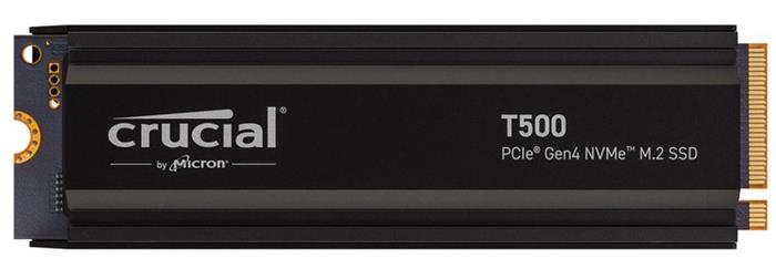 Crucial T500 2TB PCIe Gen4 NVMe M.2 SSD, chladič