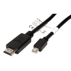 DisplayPort-HDMI kabel, miniDP(M) -> HDMI M, 2m
