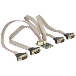 Delock Module MiniPCIe I/O PCIe full size 4 x Serial RS-232 with Voltage supply