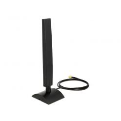 Delock WLAN anténa RP-SMA 802.11 ac/a/h/b/g/n 4 - 6 dBi všesměrová s magnetickou základnou  a sklopným kloubem