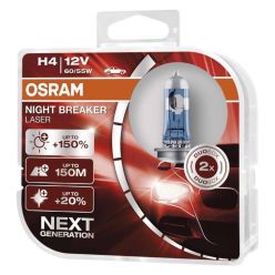 OSRAM žárovka H4 12V, 60/55W Night Breaker Laser 64193NL - sada 2 kusů