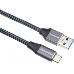 PremiumCord USB 3.0 kabel USB-C - USB-A, 5Gbps, 0.5m, oplet