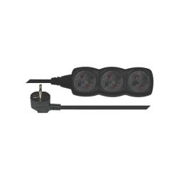 Prodlužovací kabel 3 zásuvky  1,5m černý