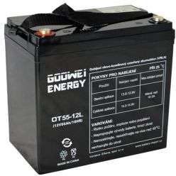 GOOWEI ENERGY Pb záložní akumulátor VRLA GEL 12V/55Ah (OTL55-12)