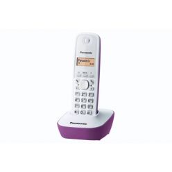 Panasonic KX-TG1611FXF, bezdrátový telefon, bilo-purpurový