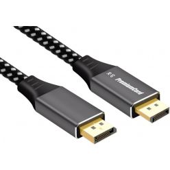 PremiumCord DisplayPort 1.4 kabel, kovové a zlacené konektory, 3m