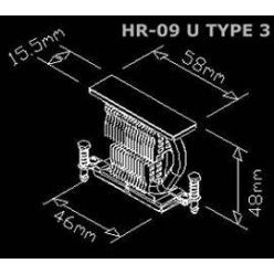 Thermalright HR-09U TYPE 3, pasivní chladič mosfetů základní desky