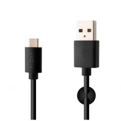 Fixed USB-C kabel pro rychlé nabíjení, USB 2.0, 3A, 1m, černý