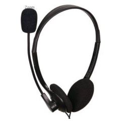 C-TECH MHS-123, sluchátka s mikrofonem, černá