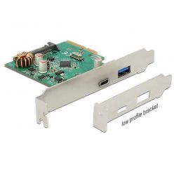 Delock USB 3.1 čadič, 1x USB-C, 1x USB-A, LP, PCIe-x4