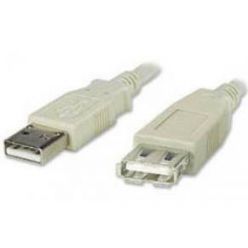 PremiumCord USB 2.0 kabel prodlužovací, A-A, 2m šedý