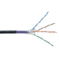 Digitus venkovní S/FTP kabel, CAT 7, 100m, černý