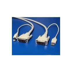 Kabel pro přepínač počítačů,USB A(M)/DVI - USB B(M)/DVI, "star",1.8m