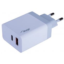 TRX Akyga AK-CH-13 USB nabíječka 220V/ 5-12V/ 36W/ USB-C + USB-A/ PD 3.0/ QC 3.0/ AFC/ FCP/ Apple 2.4A/ PPS/ bílá