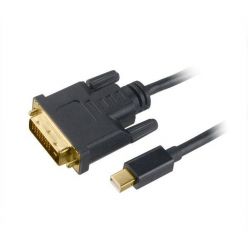 AKASA kabel mini DipIayPort 1.2 -> DVI-D, FHD@60Hz, 1.8m, černý