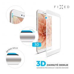 Ochranné tvrzené sklo FIXED 3D Full-Cover pro Apple iPhone 7/8, přes celý displej, bílé, 0.33 mm