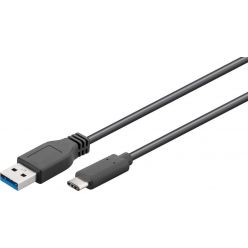 Goobay USB 3.0 propojovací kabel, USB-C -> USB-A, 2m, černý