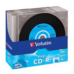 Verbatim CD-R Vinyl, 700MB, 52x, 10ks, slim case