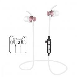 Platinet BLUETOOTH V4.2 sluchátka s mikrofonem, do uší, růžová, microSD slot