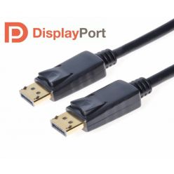 PremiumCord DisplayPort 1.3 přípojný kabel M/M, zlacené konektory, 3m