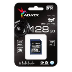 ADATA 128GB SDXC karta, UHS-I U3, 95/60MB/s
