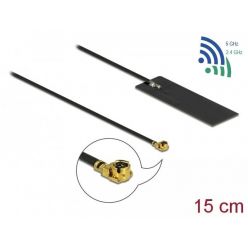 Delock W-Fi 6 interní samolepící anténa, 2-4 dBi, 15cm, MHF samec