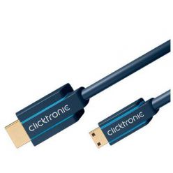 ClickTronic OFC HDMI kabel s Ethernetem, HDMI A(M) - miniHDMI C(M), 3m