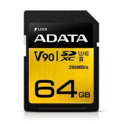 ADATA Premier ONE 64GB SDXC karta, UHS-II U3, 290R/260W