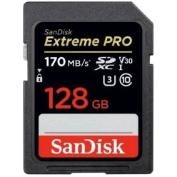 SanDisk Extreme Pro 128GB SDXC karta, UHS-I U3, 170R/90W