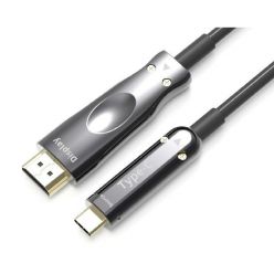 PremiumCord propojovací kabel USB-C na HDMI 2.0, optický kabel, 10m