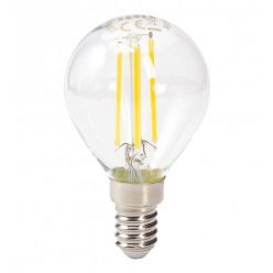 TESLA LED žárovka miniglobe FILAMENT RETRO/ E14/ 4W/ 230V/ 470lm/ 4000K/ denní bílá/ čirá