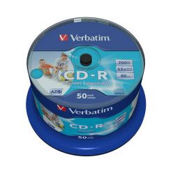 Verbatim Extra Protection CD-R Wide Printable, 700MB, no ID, 52x, 50ks, spindle