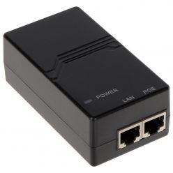 OEM pasivní Gigabit PoE adaptér G0720-480-050, 48V 0,5A, zemněný s napájecím kabelem