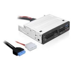 Delock čtečka paměťových karet 63v1, interní, 3.5", USB 3.0, černá