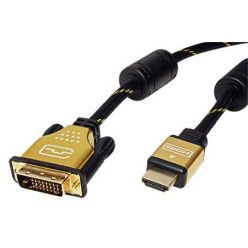Roline Gold propojovací DVI -> HDMI kabel, 1m