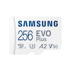 Samsung EVO Plus 256GB microSDXC karta, UHS-I U3 A2 + SD adaptér