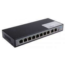 MaxLink PoE switch PSAT-10-8P-250, 10x LAN/8x PoE 250m, 802.3af/at, 120W, 10/100Mbps
