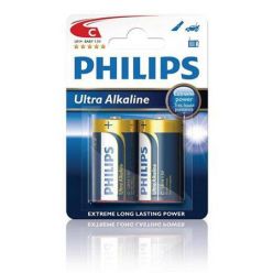 Philips baterie C ExtremeLife+, alkalická - 2ks