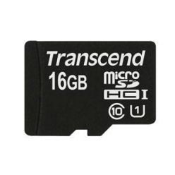 Transcend 16GB microSDHC karta, Class 10, UHS-I, bez adaptéru