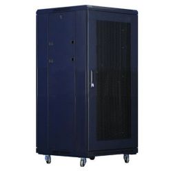 XtendLan 18U/600x600 stojanový, černý, perforované dveře a záda