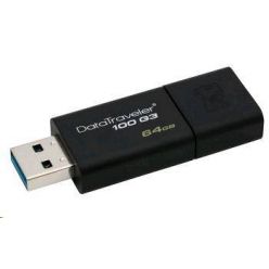 Kingston DataTraveler 100 G3 - 64GB, flash disk, USB 3.0, černý